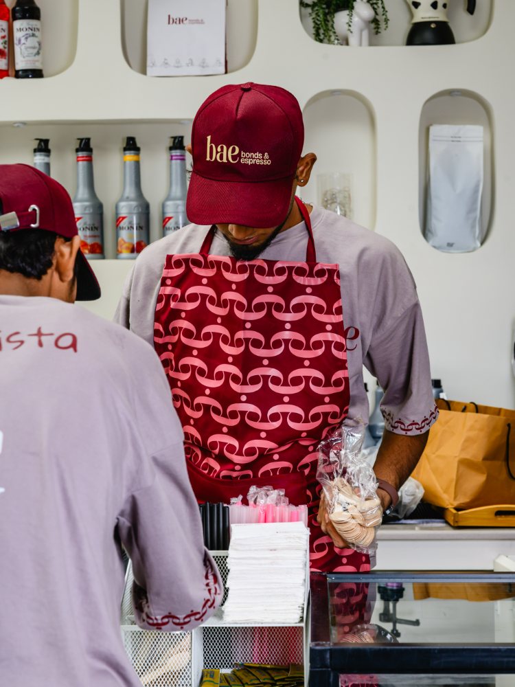 Barista at work